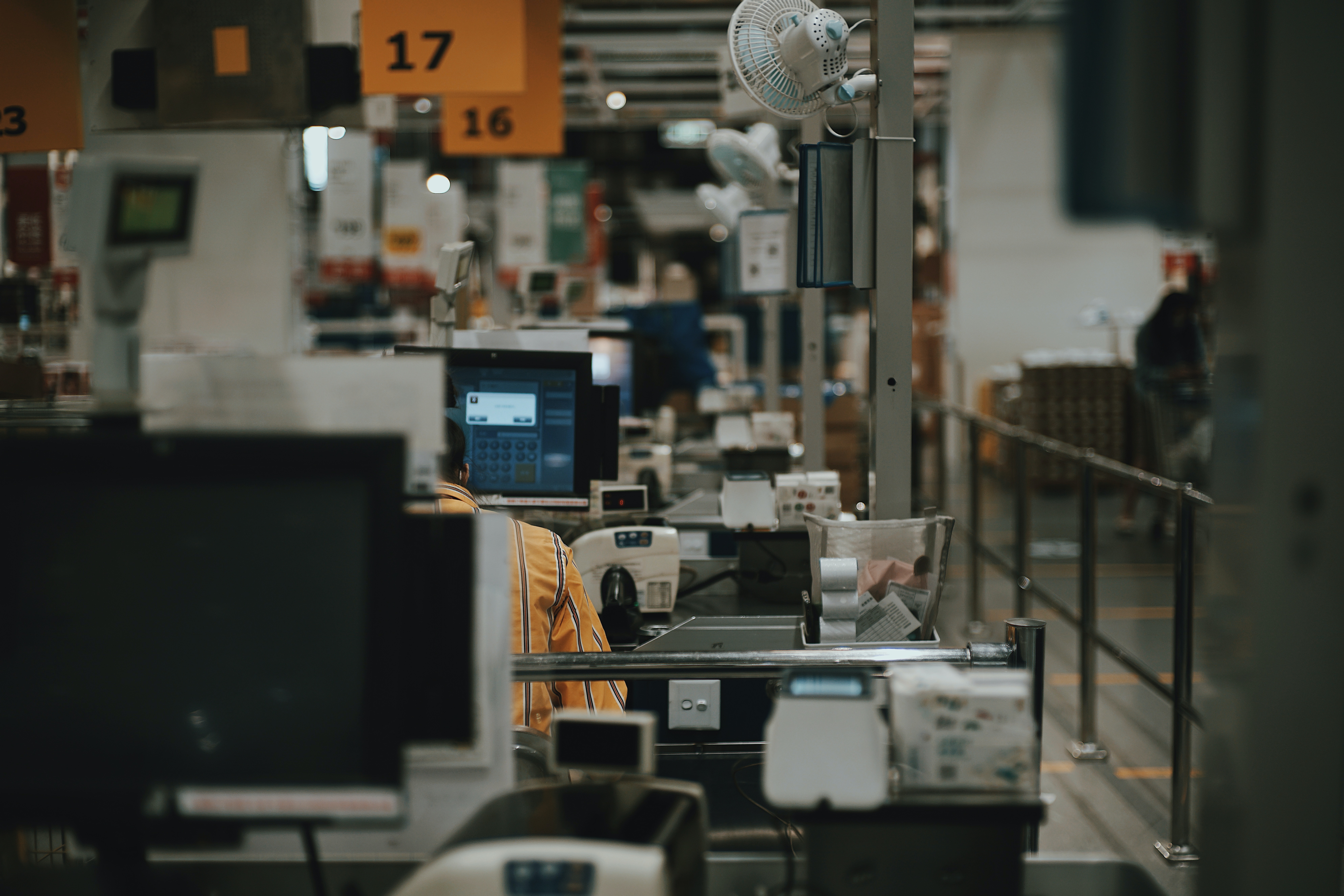 Checkouts in an IKEA store